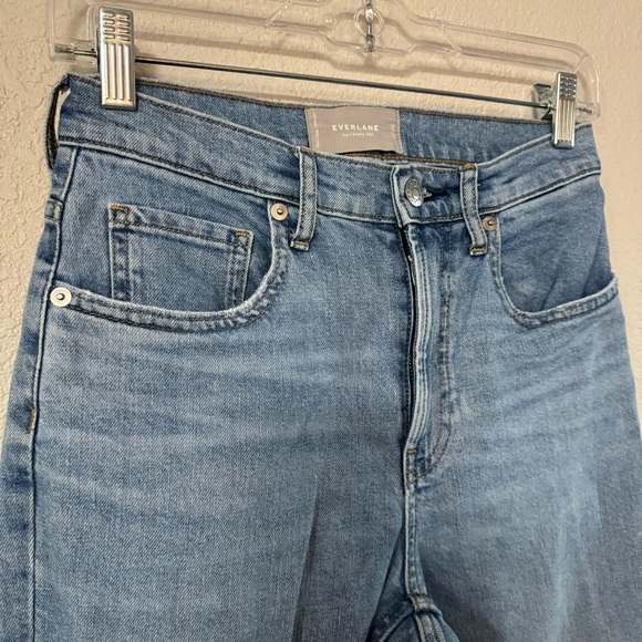 Everlane The Cheeky Jean Light Wash Denim Straight High Rise size 26 - Picture 3 of 9